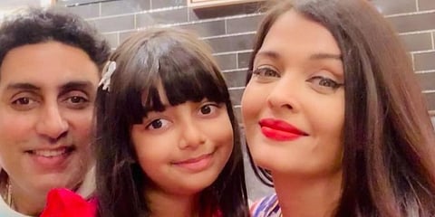 Aishwarya Rai and Abhishek Bachchan along with daughter Aaradhya. (Photo | Instagram)