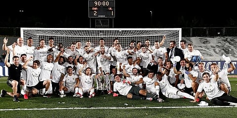 Real Madrid were crowned La Liga champions for the 34th time. (Twitter Photo)