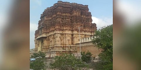 Unfinished Hoysala gopuram of the Thiruvellarai temple