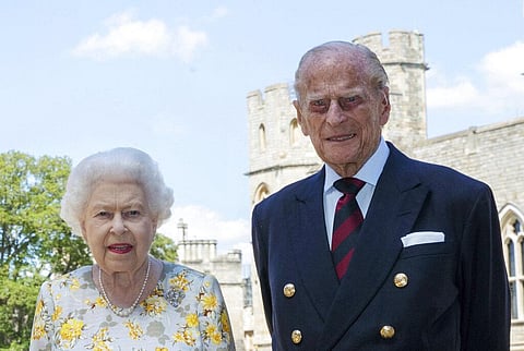 Britain's Queen Elizabeth II and Prince Philip the Duke of Edinburgh pose for a photo at Windsor Castle. (Photo | AP)