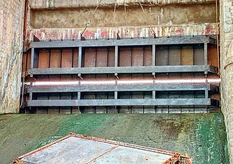 The new gate installed at Musi Reservoir