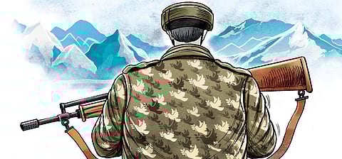 Pakistani Army targeted civilian villages in forward areas along the LoC in Tangdhar. (Express Illustrations | Amit Bandre, EPS)