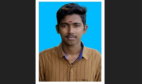 Vinayak M Malil, a Class XII student of Jawahar Navodaya Vidyalaya. (Photo | Express)