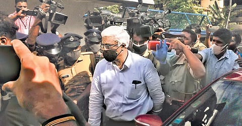 M Sivasankar arrives at the NIA office in Kochi for interrogation in the case related to the smuggling of gold through diplomatic channel | A Sanesh