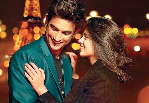 Sushant Singh Rajput and Sanjana Sanghi in Dil Bechara.