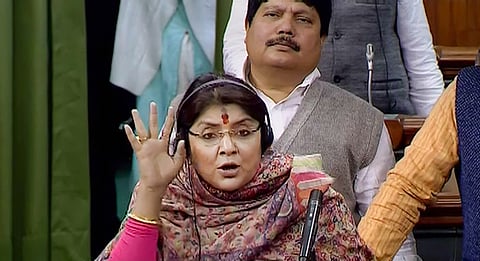 BJP MP from Hooghly Locket Chatterjee (Photo| LSTV screengrab)