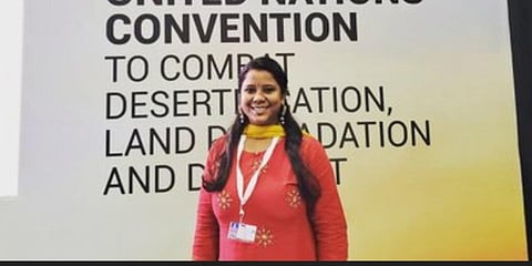 Odia climate change activist Archana Soreng (Photo| Twitter)