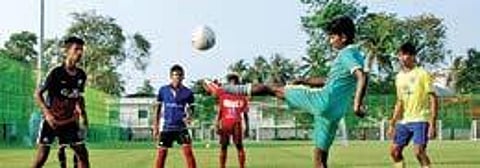 File picture of students of Government Sports Academy training