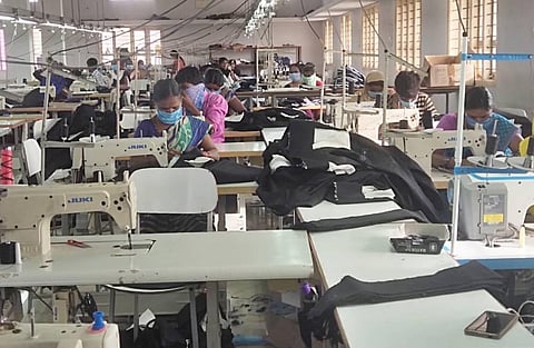 Jeans piled up in stores since lockdown has shut a majority of stores in AP's Anantapur district. (Photo | Express)