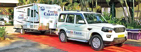 The camper which was imported by Bibi Samuel for caravan tourism in Kerala | Express