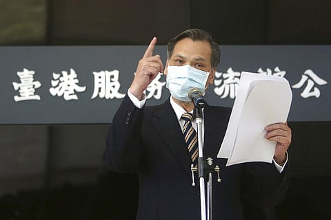Taiwan's Mainland Affairs Council Minister Chen Ming-tong speaks during an opening ceremony of the Taiwan Hong Kong Service Exchange Office, in Taipei, Taiwan, Wednesday, July 1, 2020. (Photo | AP)