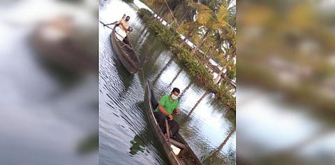 Canoes have been tuned into ambulance service in Munroe Island. (Photo| EPS)
