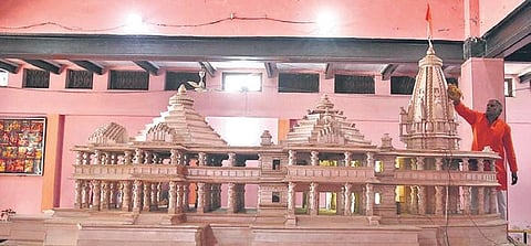 A model of the proposed Ram temple in Ayodhya. (File photo)