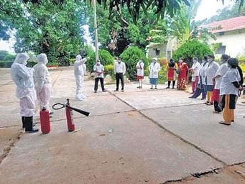 The fire safety audit has already been conducted in 41 Covid hospitals and 133 Covid care centres in Odisha. (Photo | EPS)