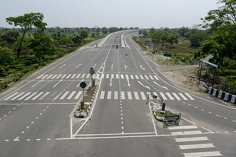 A general view shows a highway connecting Nepal, India, Bangladesh and Bhutan during lockdown. (Photo|AFP)