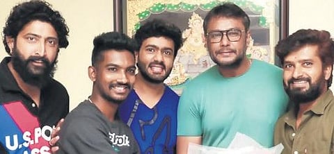 Actor Darshan and team