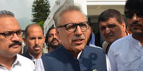 Pakistan president Arif Alvi (File photo| AFP)
