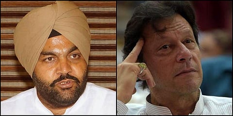 Congress MP from Amritsar Gurjeet Singh Aujla (L) and Pakistan PM Imran Khan (Photo| Facebook and AFP)
