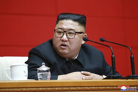 North Korean leader Kim Jong Un attends a ruling party meeting in Pyongyang, North Korea, Thursday, Aug. 13 2020. (Photo | AP)
