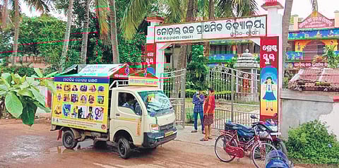 A mobile van spreading awareness on mental health in Ganjam