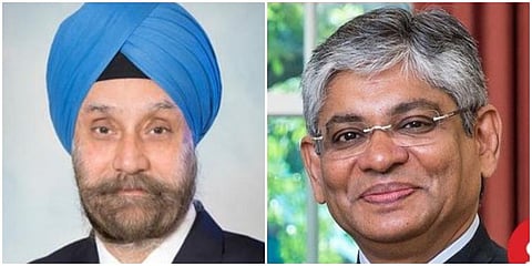 (L) Navtej Sarna and (R) Arun Kumar Singh