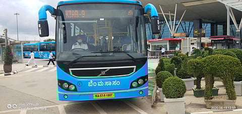 Vayu Vajra bus inside Kempegowda International Airport