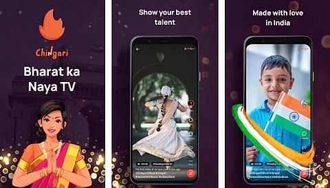 Social app Chingari, a short video sharing platform. (Photo | Google Playstore/Chingari)