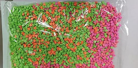 Seized MDMA in Mumbai. (Photo| ANI)