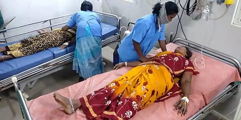 While three of the victims were shifted to Ruia Hospital in temple town of Tirupati, five were admitted to the CMC hospital in Vellore. (Photo | ANI)