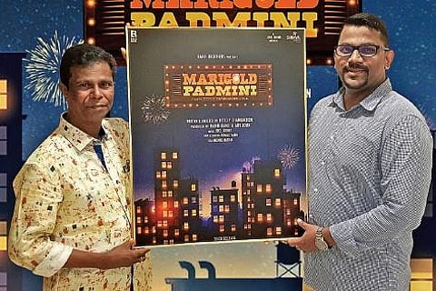 Indrans and Rabin Ranji at the launch of ‘Marigold Padmini’