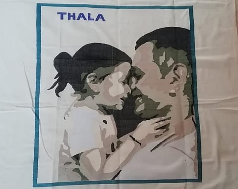 A handwoven gift for 'Thala' Dhoni, all the way from a father in Erode