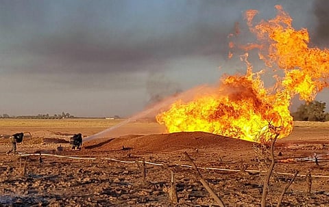 Syria's oil and gas infrastructure have been hit over the past years by acts of sabotage but no one has ever claimed responsibility for such attacks. (Photo | AFP)