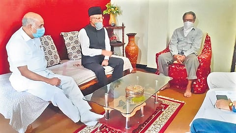 TS Transco and Genco CMD D Prabhakar Rao called on the families of those who died in the fire accident at Srisailam Left Bank Hydro Electric station on Thursday night