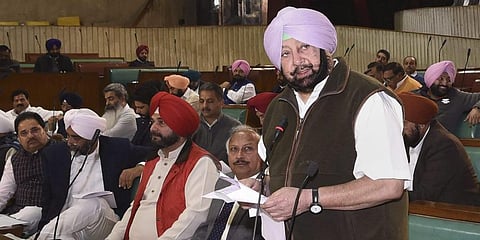 Punjab Chief Minister Amarinder Singh addresses the House. (File Photo| PTI)