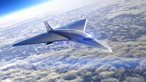 This undated illustration obtained August 3, 2020,courtesy of Virgin Galactic shows the Mach 3 Aircraft design for high speed travel. (Photo | AFP)
