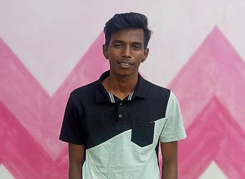 Final year ECE student Sanjai (Photo | EPS)