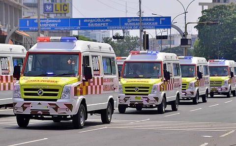 Image of 108 ambulances used for representational purposes only