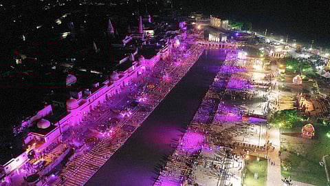 Drone images of Ayodhya on the evening of August 4th, 2020.