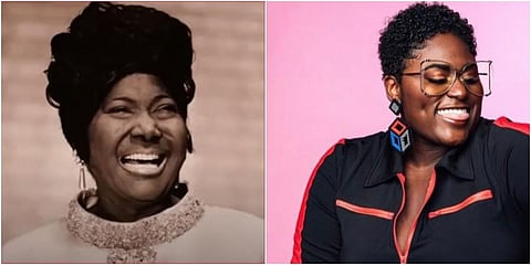 (Left) Gospel legend Mahalia Jackson and (Right) actor Danielle Brooks