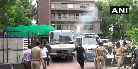 Eight people died in fire which broke out at Shrey Hospital in Ahmedabad today morning. (Photo | ANI)