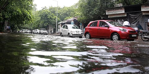 Waterlogging due to hravy rain in New Delhi (Photo | Shekhar Yadav EPS)