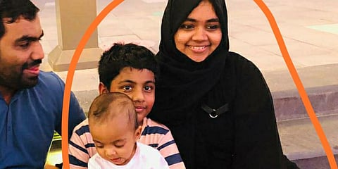 Sahira Banu (in black) with and her sons Iahan and Azam. (photo| Special arrangement)