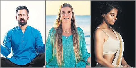 (From left) Sarvesh Shashi, Rachel Brathen and Sunaina Rekhi. (Photo| Special Arrangement))