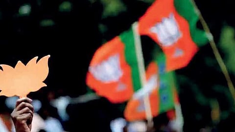 BJP flag used for representational purposes.