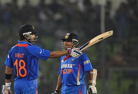 Sachin Tendulkar and Virat Kohli. (Photo | AFP)