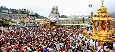 About 2.38 lakh pilgrims from different parts of the country had darshan of Lord Venkateswara in July. (File photo | PTI)
