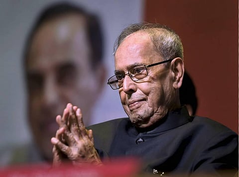In this Sept. 25 2019 file photo former president Pranab Mukherjee during a function in New Delhi. (Photo | PTI)