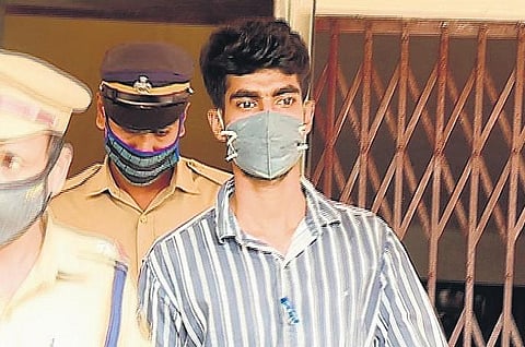 Thwaha Fasal being brought to the NIA Court in Kochi on Wednesday | Express