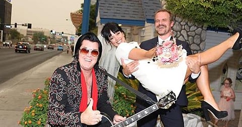 David Harbour with wife Lily Allen. (Photo | Instagram David Harbour)