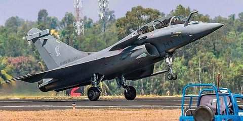 First batch of five Rafale jets landed at the Air Force Station on July 27. (Photo | PTI)